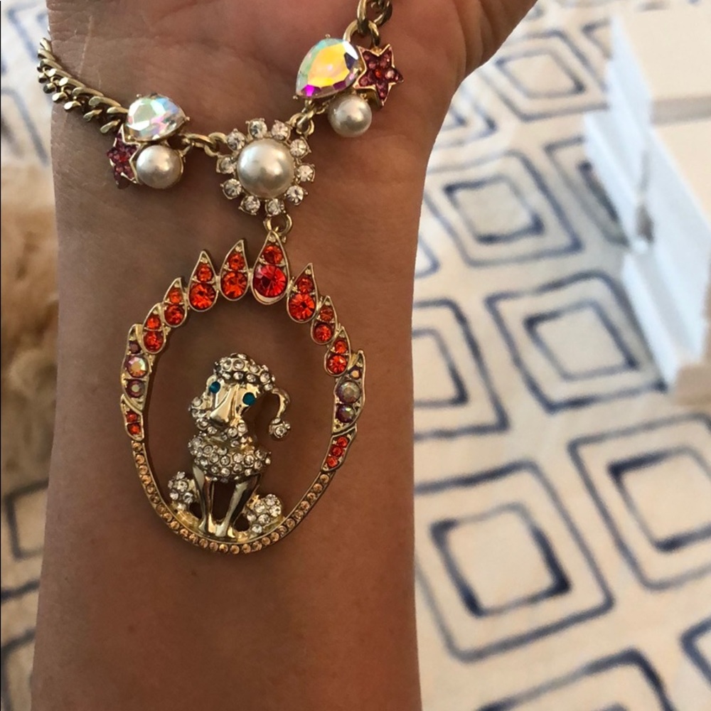 Betsey Johnson poodle necklace